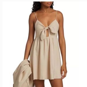 Alice + Olivia Linen dress in Sand color